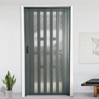 Porte intérieure moderne en PVC pliable et étanche pour salle de bain et appartement
