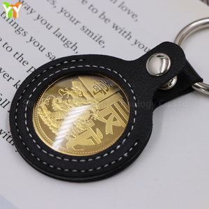 AA sikke tutucu anahtarlık el-dikişli sobrimedallion madalyon 34mm sikke boyutu yapılmış dayanıklı PU deri cips kurtarma belirteçleri dahil - Product Image 4