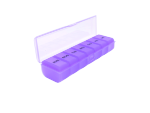 Pastillero semanal codificado por colores de gama alta 7 compartimentos con tapas de clic Organizador de pastillas de 7 días - Product Image 5