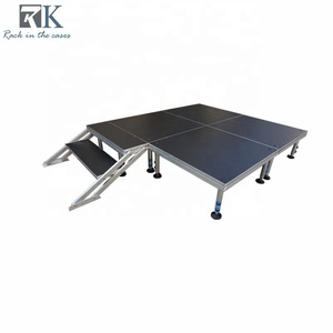 Escenario Portátil Ajustable de 4x4 pies y 4x8 pies con Marco de Aluminio, de Alta Capacidad de Carga, para Eventos y Conciertos - Product Image 1