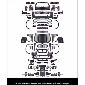 Kit carrozzeria SJC per <span class=keywords><strong>BMW</strong></span> <span class=keywords><strong>X5</strong></span> E70 2008-2013 modificato <span class=keywords><strong>G05</strong></span> X5M MT stile Bodykit paraurti anteriore e posteriore vendita fabbrica kit Full Body - Product Image 3