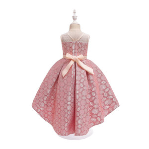 Vestido de niña de las flores de satén con lazo, vestido de princesa para fiesta, vestidos formales para niñas, ropa de noche para bodas - Product Image 2