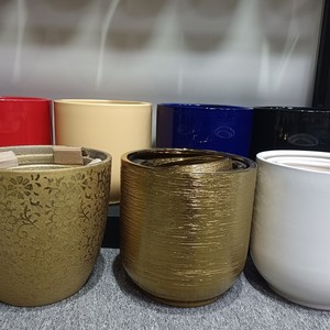 Vườn Mọng Nước Thiết Kế Hiện Đại Chậu Hoa Trồng Nhà Máy Dọc Sợi Đất Sét Chậu Hoa Vàng Phong Cách Nhà Máy Chậu - Product Image 3