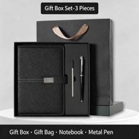 Coffret Cadeau Carnet en Cuir PU Premium avec Logo Personnalisé Doré en Relief, Couverture Rigide pour Cadeau d'Affaires d'Entreprise et de Direction