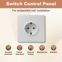 Enchufe de Pared Tipo EU de 86x88mm, 16A, IP44, para Uso Industrial y Hospitalario, Estándar Europeo, Montaje en Pared, Resistente al Fuego y Duradero