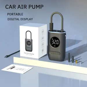 Gonfleur de pneus portable 150 PSI, pompe à air électrique <span class=keywords><strong>rechargeable</strong></span> 4000 mAh avec arrêt automatique pour voitures, motos, vélos, ballons - Product Image 2