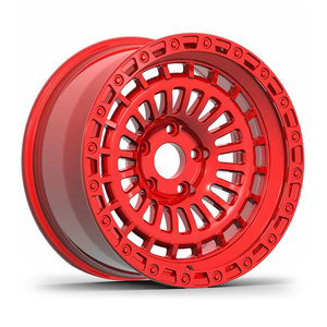 Jantes en aluminium forgé monobloc de 17 pouces, 6x139.7, déport négatif, rouge vif, jantes tout-terrain pour <span class=keywords><strong>Jeep</strong></span> <span class=keywords><strong>Wrangler</strong></span> JL/<span class=keywords><strong>JK</strong></span> - Product Image 3