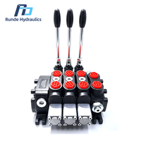 Vanne hydraulique multi-circuits à commande manuelle Yuci DCV60, triple, 60 litres, type split, pour engin de forage et véhicule sanitaire, débit 50 L/min, 31,5 Mpa