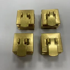 Mini Metal Bag Lock Rectangle Shaped Press Lock for Doll Hardware Products for Handbags Packed in Cartons