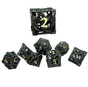 Jeu de dés en métal creux pour D&D (Dungeons & Dragons), MTG (<span class=keywords><strong>Magic</strong></span> The Gathering), Pathfinder, <span class=keywords><strong>Magic</strong></span>, 7 pièces - Product Image 1