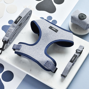 ओएम एडजस्टेबल पालतू कुत्ते कॉलर और लीश हार्नेस सेट टेवीड कस्टम व्यक्तिगत कुत्ते पट्टे के साथ उपयोग - Product Image 1