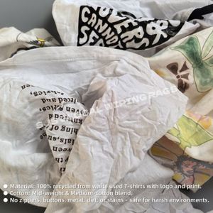 Trapos de Algodón de Alta Calidad, Blancos, Impresos, para Limpieza Industrial, Trapos de Camiseta para Taller, Trapos para Limpieza - Product Image 4