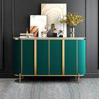 Buffet léger de luxe et rétro en or pour buffet, console de luxe moderne pour meubles de salle à manger