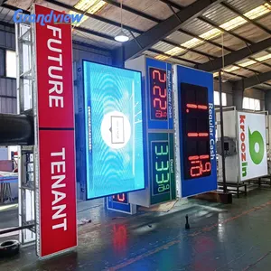 Akrilik ön paneli alüminyum levha ışık ile tüp içinde benzin istasyonu fasya gölgelik