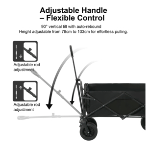 Chariot de camping pliable ultra léger Chariot de pique-nique de plage compact et peu encombrant - Product Image 5