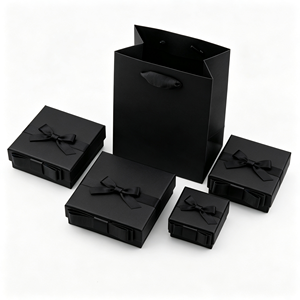 Boîte à bijoux rectangulaire personnalisée avec logo, en carton, avec couvercles et bases, pour boucles d'oreilles, bagues et colliers – Vente en gros directe usine - Product Image 4