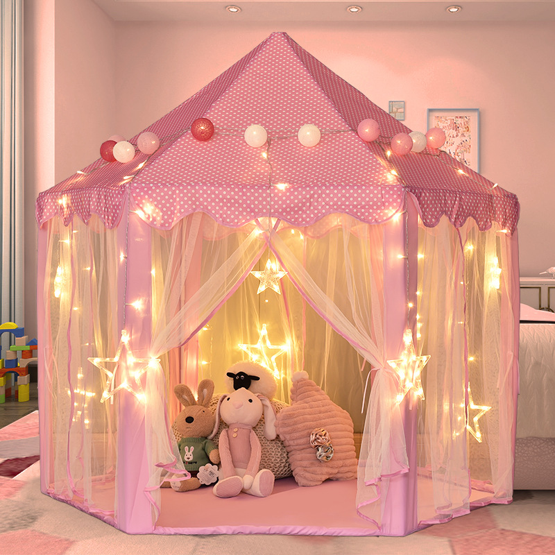 One Bedroom 140CM Indoor Princess Castle Playhouse Indoor Childrens Play Tent ODM