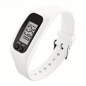 Montre connectée personnalisée promotionnelle en tissu sérigraphié durable avec podomètre de marche/course et compteur de calories - Product Image 3