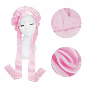 Bonnet en satin de qualité supérieure avec bande élastique réglable, bonnet de nuit en soie pour la protection des cheveux bouclés naturels, soin de nuit, enveloppement confortable - Product Image 2