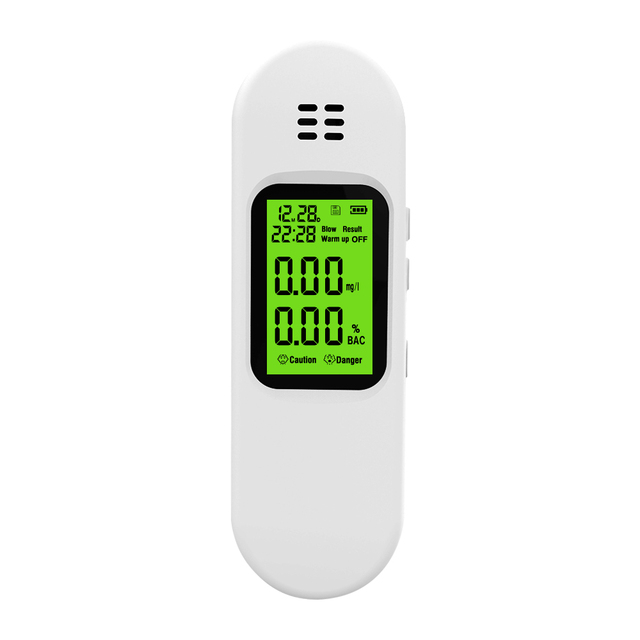 Reusable Alcohol Tester Breathalyzer Rechargeable Rapid Test Electronic Gadget Alcohol Detector with Sound and Light Alarm OEM