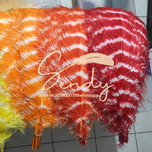 <span class=keywords><strong>Plumes</strong></span> d'autruche naturelles rayées de 60 à 65 cm en gros pour costumes de carnaval et décorations de festival de samba - Product Image 6