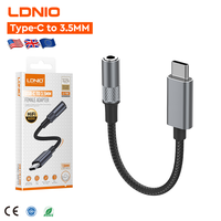 LDNIO LSY80c Câble de contrôle de fil audio Hi-Fi USB-C à 3.5mm femelle avec puce audio DAC