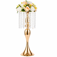 Support de fleurs en métal électroplaqué pour fleurs artificielles, centre de table de mariage, décorations pour fêtes et hôtels