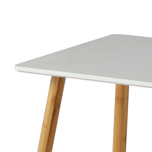 <span class=keywords><strong>Tavolino</strong></span> Moderno in Bambù, Piano Grigio Chiaro con Ripiano Aperto, <span class=keywords><strong>Tavolino</strong></span> Minimalista per Soggiorno e Camera <span class=keywords><strong>da</strong></span> Letto - Product Image 4