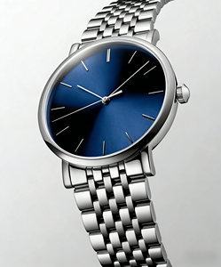Reloj de Vestir Elegante y Atemporal con Índices de Barra, Visualización de Fecha y Correa de Acero para Hombres y Mujeres, Uso Diario y de Negocios, Longinesing - Product Image 3