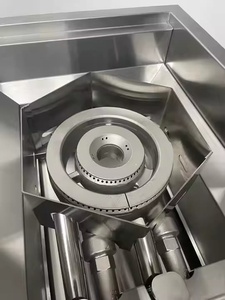 Vendita all'ingrosso 304 cucina esterna <span class=keywords><strong>in</strong></span> acciaio inox con lavello e frigoriferi con rivestimento a polvere bruciatore di potenza naturale - Product Image 2