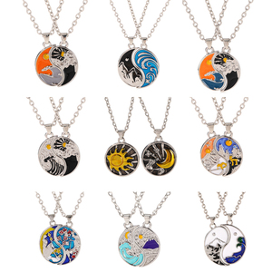 Conjunto de sol y luna personalizado, accesorios colgantes, joyería fina personalizada, collares de mejores amigos para mujeres - Product Image 6