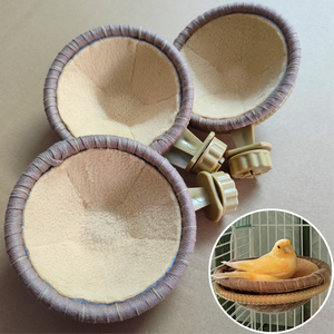 Nido de Cría para Aves, <span class=keywords><strong>Canarios</strong></span>, Pinzones, Loros, Nido de Cuerda de Cáñamo Tejida - Product Image 1