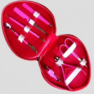 ASAP Good Professional Portable Classic/Luxurious Stainless Steel Manicure <b>Set</b> 5 1 <b>Nail</b> Clippers Durable Acrylic <b>Nails</b> Color Box - Product Image 1