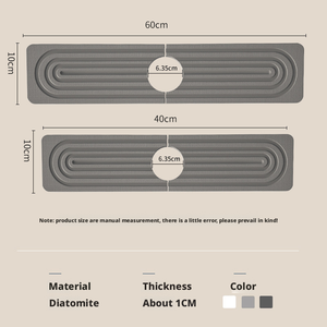 Tapis de drainage multifonctionnel en pierre de diatomite super absorbant et à séchage rapide, résistant à l'humidité, pour la vente en gros - Product Image 5