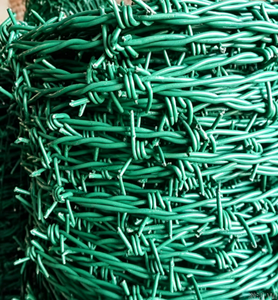 <b>Plastic</b> coated double strand barbed wire for outdoor high security with anti-corrosion and anti-climbing support customization - Product Image 3