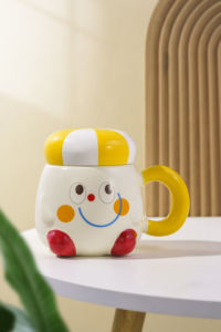 Phim hoạt hình chú hề thiết kế gốm <span class=keywords><strong>Mug</strong></span> với nắp cho trẻ em-Cà phê trà & sữa-trở lại trường học & Món quà kỳ nghỉ Snoopy cup - Product Image 3