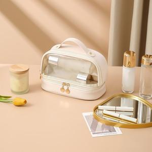 ชุดกระเป๋าเครื่องสำอางขนาดเล็กลายปลาหนัง PU กระเป๋าแต่งหน้าสีแดงสุดสร้างสรรค์ใหม่ - Product Image 5