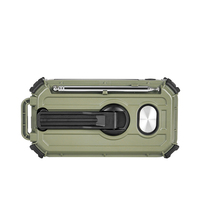 Noodradio op zonne-energie/handkracht met SOS-alarm, Bluetooth, telefoonoplader, AM/FM digitale tuner & LED-zaklamp voor survivalkits