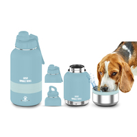 En stock prêt à expédier 3 en 1 32oz Portable unique chien bouteille d'eau bols en acier inoxydable isolé utilisation de voyage en plein air