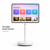 Monitor Pintar Nirkabel 21,5 Inci Dengan Layar Sentuh dan Alas Beroda, Layar Portabel untuk Rumah, Kantor, dan Hiburan