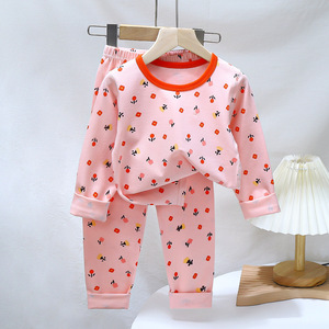 Conjunto de Pijamas Infantiles de Otoño JYS, Ropa Interior de Algodón Suave Leica para Bebés, Ropa con Estampado de Dibujos Animados al por Mayor, Ropa de Casa para Niños y Niñas - Product Image 4