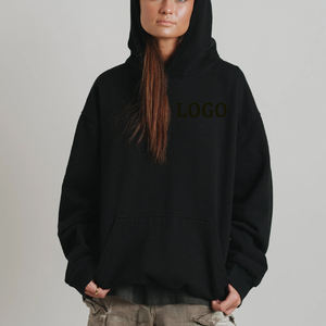 Custom factory Blank Hoodies 400-500 GSM Weighted Hoodie Oversized Pullover Drop Shoulder Heavy <b>Weight</b> Hoodies <b>Set</b> - Product Image 1