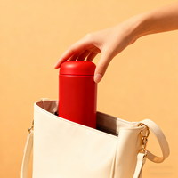 Thermos à double paroi en acier inoxydable 304 de 400 ml, revêtement céramique, isolation thermique de 6 à 12 heures, infuseur à thé