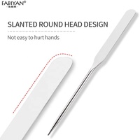 Spatule de maquillage en acier inoxydable de haute qualité fond de teint liquide spatule Nail Art Pigment cosmétique mélange grattoir avec pochette