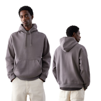 Sweat-shirt à capuche unisexe en tricot de couleur unie de haute qualité, lourd, doux et confortable, sweat-shirt à capuche uni pour hommes