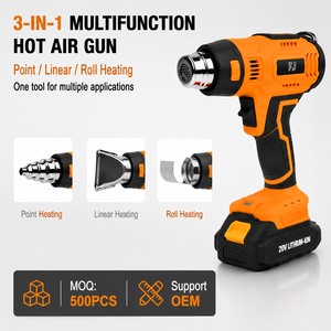 Pistola de Calor Inalámbrica Portátil Recargable con Batería de Iones de Litio de 20V, con Pantalla LCD H0T-CD01-180, Fabricante en China H0T - Product Image 1
