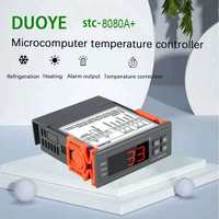 Thermostat numérique STC-8080A+ avec micro-ordinateur, contrôleur de température pour réfrigération et chauffage, précision 0,1°C, en plastique