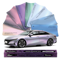 Film vinyle pour voiture, effet arc-en-ciel changeant de couleur, décoration automobile, 1,52x16m, PVC, enveloppement de carrosserie, logo personnalisé acceptable, 5 rouleaux