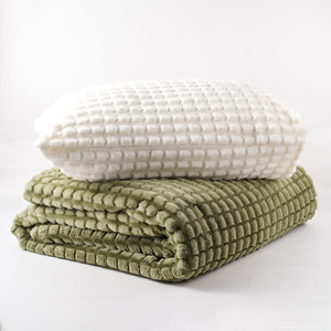 Luxe <span class=keywords><strong>Vert</strong></span> Émeraude Jacquard Lapin Fausse Fourrure Micromink Couvre-lits et Couettes Vente en Gros - Product Image 5