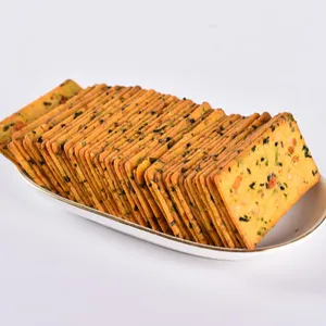 Biscuit manufacturer 180g vegetables cheese crispy thin cracker biscuit